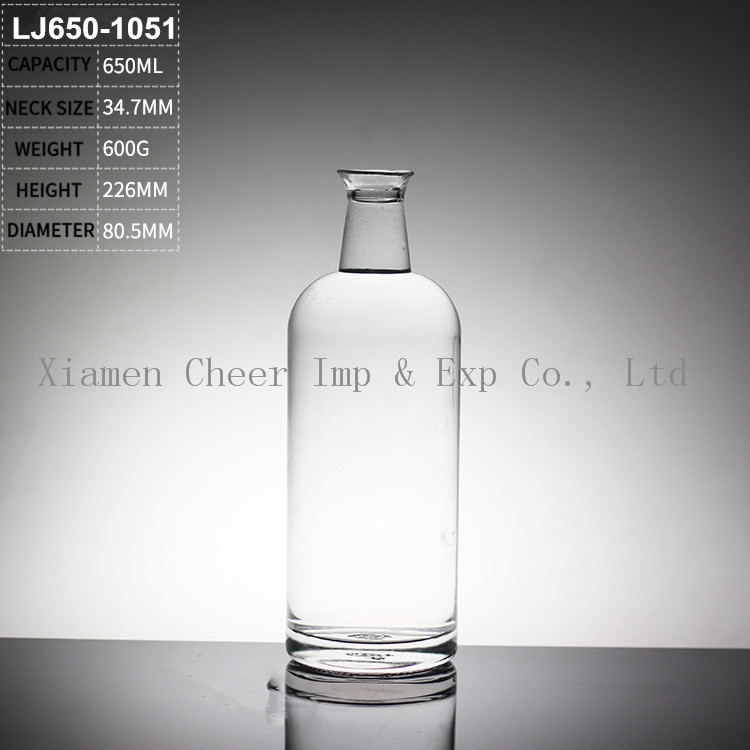ขวดแก้วออกแบบใหม่ Glass LJ650-1051.jpg New Design Glass Liquor Bottle LJ650-1051.jpg